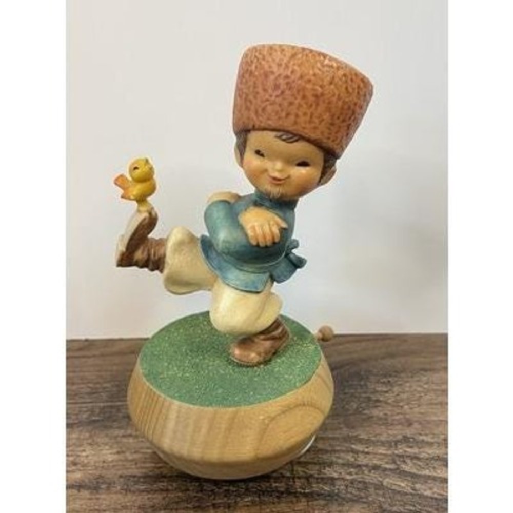 Vintage Anri Ferrandiz Russian Cossack Rotating Music Box If I Were a Rich Man